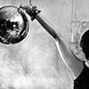 sarken: rocker girl holding a disco ball ([misc] hardcore superstar)