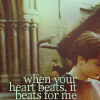strina: harry potter caption "when your heart beats, it beats for me" (harry - heart beats)