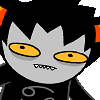 crabbycustomer: Karkat staring out of the icon like a big goon, with huge eyes (DERP)