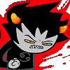 crabbycustomer: Karkat making a fist and looking extra determined, with red outline to show he's serious (DETERMINED)