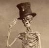 shippen_stand: skeleton in a top hat, saluting. (TopHat)
