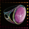 skywardprodigal: titanium, star ruby, and rainbow diamond ring (bling-sap asterical)