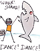 nowjanuce: exploding dog; me (shark dance)