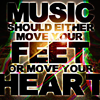 radioline: A text icon reading, "Music should either move your feet or move your heart." (and ideally, it should do both)