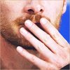 mrkinch: Michael's elegant fingers spread over his lips (michael's fingers)
