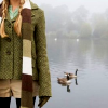 wireless: muted colours / girl with scarf and duck / lake (Stock: desiderata & ducks)