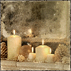 phoenixsong: Animation: candles on a shelf/mantle with flickering flames. (candles)