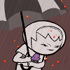 lovecraftcomplex: Rose Lalonde, walking through a rain of fire, carrying an umbrella. (Weather: be incredibly shitty)