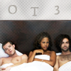 copracat: george, annie and mitchell from Being Human, in bed, grumpy (being human ot3)