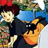 sam_gardener: close-up, kiki and jiji flying (Kiki and jiji)