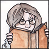 shanaqui: A drawing of me, nose in a book. ((Me) Reading)