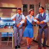 leanwellback: don, kathy and cosmo linking arms and dancing (film- sunbeams will soon smile through)