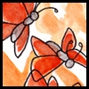 jjhunter: multiple watercolor butterflies flying (butterfly flock)