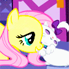 quietcheer: Fluttershy being purred on by Opal. (Animals love Fluttershy)