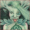 strive4balance: Androgynous Dryad sticking out tongue (Green Androgynous Mischievous Dryad Fear)