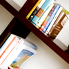 mab_browne: Off-kilter angle photo of books on a shelf (Books)