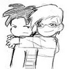 scheherezhad: chibi Virgil and Richie from Static Shock, V is cranky, Rich is hugging him (cranky hug)