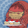 callmeishmael: Wrex with cake (food)