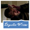 bookblather: Richard Castle being grabbed by the ear: text is "dipshit writer" (dipshit writer)