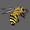 sambee: (bee, covered in bees, yellow)