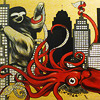meloukhia: A squid invading a city (Squid invasion)