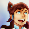 gottadealwithit: Korra grinning wildly and excited, looking up and to the right. (happy)