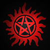 sothcweden: Pentagram surrounded by flames, the Winchester boys' protection tattoo (supernatural)