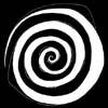 ext_183001: openvein spiral, white on black. (golden land)