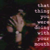 sineala: Fraser (dS) doing buddy breathing with Ray Kowalski; the text reads "that thing you were doing with your mouth" (Due South: Buddy Breathing)