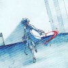 oneill: Deadman Wonderland - A still from a grainy recording of Sakigami Toto as he advances to attack (before you die)