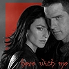 hopefulnebula: Farscape/John Crichton and Aeryn Sun on a red background (Here With Me)