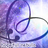 hopefulnebula: My name with a heart and a nebulous background (HopefulNebula)