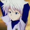 oneill: Hunter x Hunter - Killua Zoldyck clasps his hands behind his head, a blasé expression on his face (w/e)