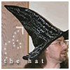 highlander_ii: Jim Butcher wearing a black wizard&#39;s hat with quotes from the Dresden Files novels written on it ([Butcher] hat!)