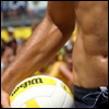 fox: phil dalhausser with a volleyball.  rowr. (female gaze too)