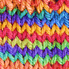 barometry: close up of rainbow knit ([hobbies] knit)