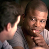 china_shop: Clinton pointing at Neal as they drink together; cap from 3.08. (WC - Neal/Jones fingerpoint)