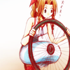 killaurey: ([FFVII] Aerith -- with a wheel)