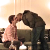 china_shop: Wide shot of Sam bending down to kiss Tom (Smash - Tom/Sam kiss wideshot)