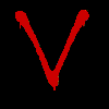 v_tv: Red letter V in graffiti style. (Default)