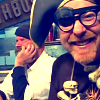 binz: adam and jamie from 'the mythbusters' are pirates. adam is grinning, jamie has his chin in his hand ([ mythbusters ] 3.14r8)