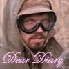 idlerat: Jayne in goggles; says "dear diary" in pink script (Dear Diary)
