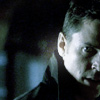 rhi: Krycek, in profile, heading away into darkness. (Krycek darkness)
