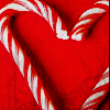binz: two candy canes are brought together at the canes to make a heart shape ([ seasonal xmas ] season of <3)