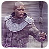 rhi: Teal'c in jaffa armor and staff weapon.   (Teal'c)