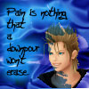 tyger: Demyx.  Text: Pain is nothing that a downpour won't erase (Demyx - Pain is nothing/That a downpour )