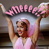 ifreet: Debbie Reynolds with exultant arms, text "Whee!" (Whee! Singing in the Rain)