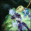 fallen_stage: Zidane leaning over an injured Kuja (The skull that bred them in the sepulchr)
