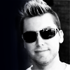 pensnest: B/w Lance in sunglasses and smirk (Lance exceptionally cool)