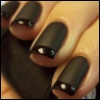 poisontaster: Close Up Photo of fingernails painted matte black with shiny black tips (Manicure Me)